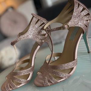 Betsey Johnson - Betsey Blue Tee Strappy Heel in Champagne